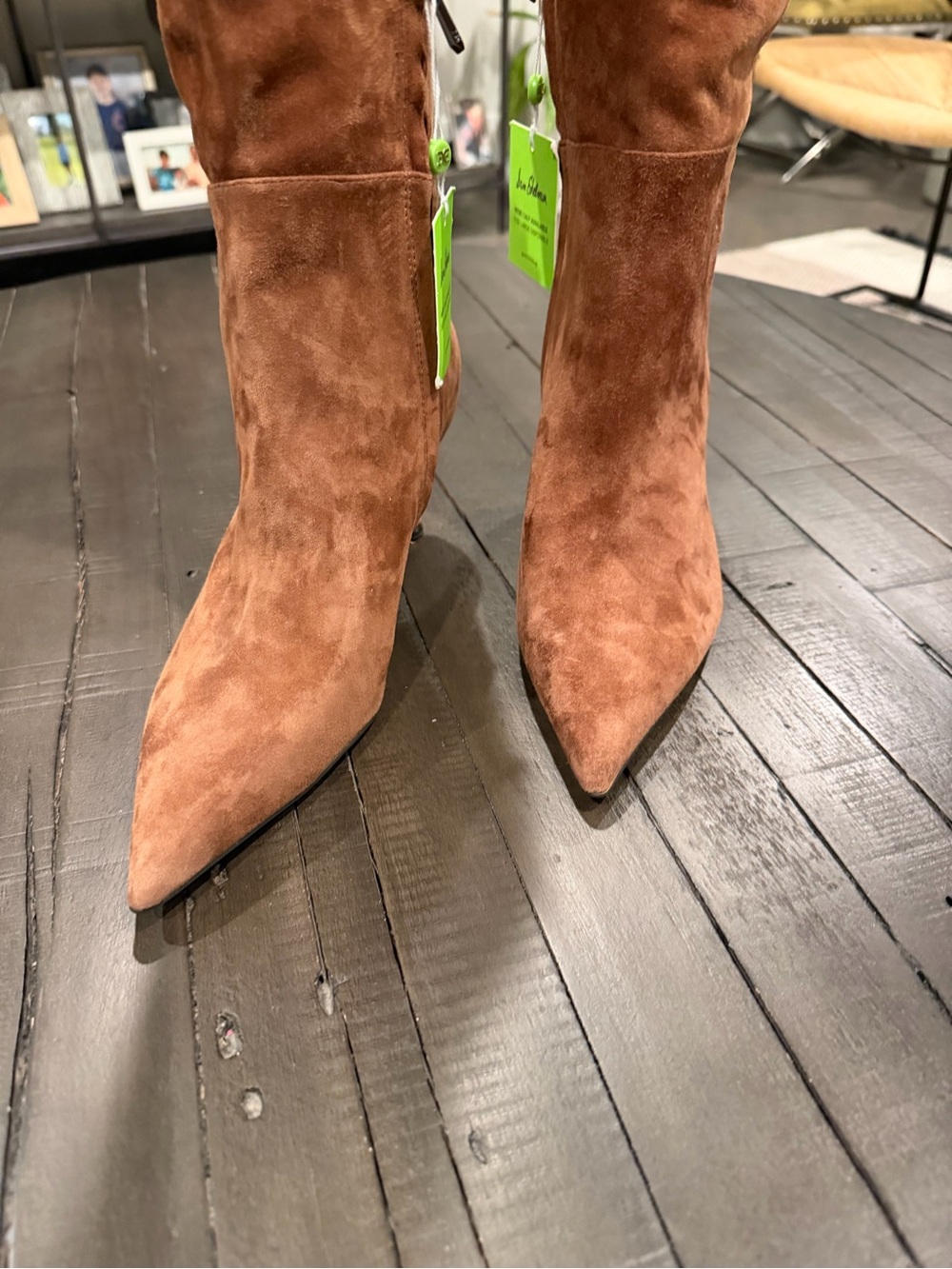 🔥💥🔥NWOB Sam Edelman Taylin boots Size 8.5 US Brown Suede - Picture 3 of 15